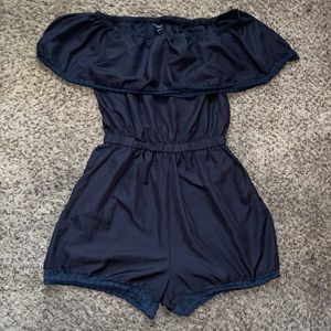 XL, Black short romper
